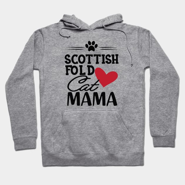 Scottish Fold Cat Mama Hoodie by KC Happy Shop